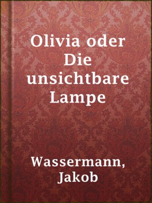 Olivia oder Die unsichtbare Lampe - ebook